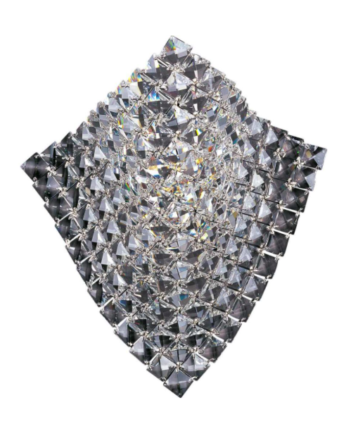 14 Inch Tall Wall Sconce In Polished Chrome With Crystal Glass (item # 150)
