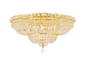18 Light 30 Inch Flush Mount In Gold With Royal Cut Clear Crystal (item # 140)