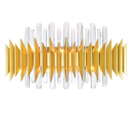 7 Light 12 inch Tall Wall Sconce in Satin Gold (item # 148)