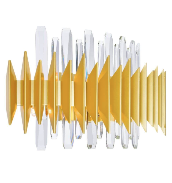 7 Light 12 inch Tall Wall Sconce in Satin Gold (item # 148)