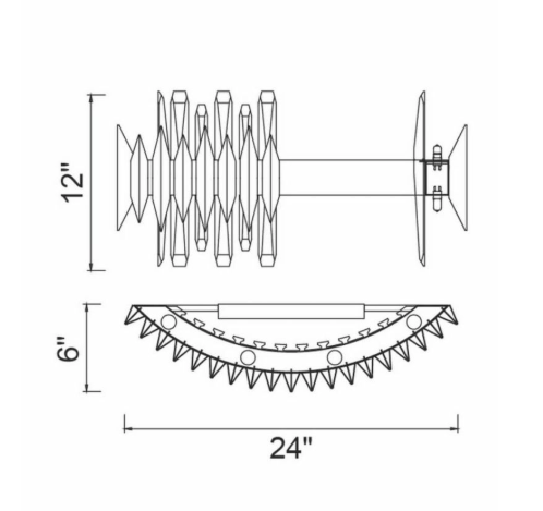 7 Light 12 inch Tall Wall Sconce in Satin Gold (item # 148)