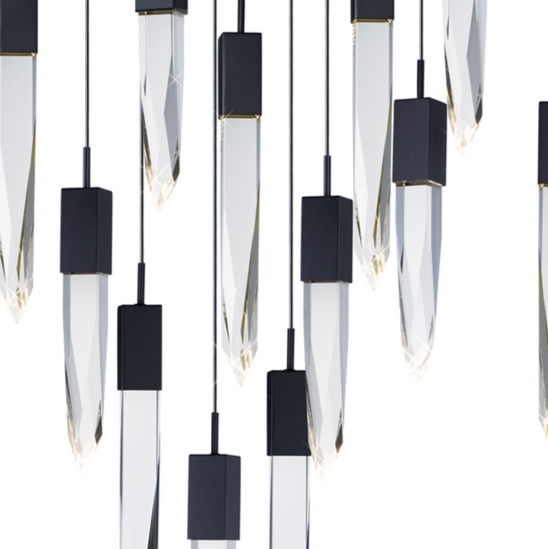 Quartz LED Pendant in Black (item # 132)