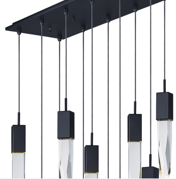Quartz LED Pendant in Black (item # 132)