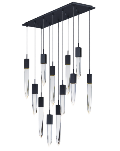 Quartz LED Pendant in Black (item # 132)
