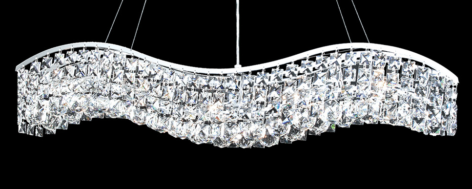 Crystal Wave 36" Contemporary Chandelier (item # 136)