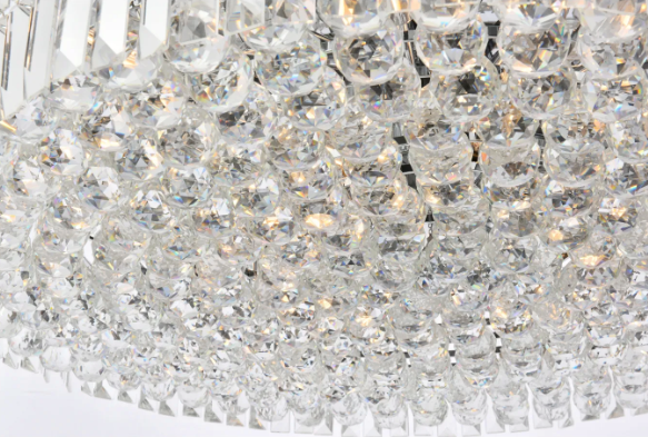 18 Light 32" Wide Crystal Drum Chandelier with Clear Royal Cut Crystals (item # 130)