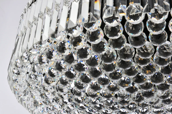 18 Light 32" Wide Crystal Drum Chandelier with Clear Royal Cut Crystals (item # 130)