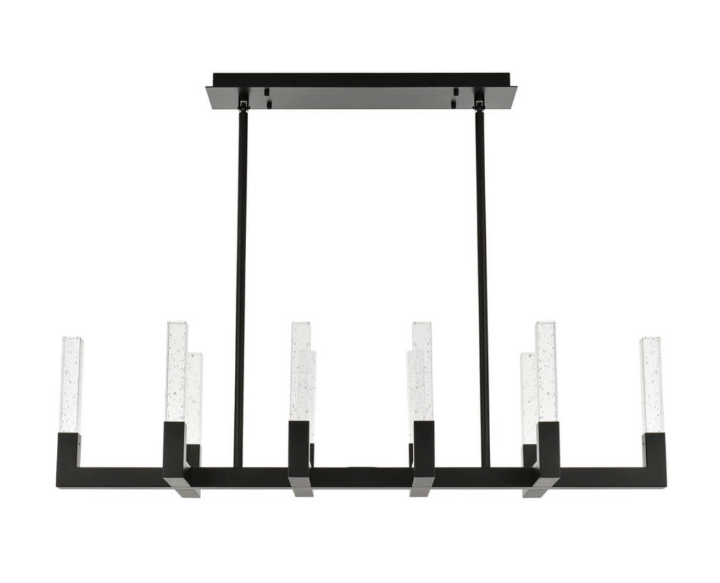 10 Light 48 inch Adjustable CCT LED Crystal Linear Light in Black (item # 128)