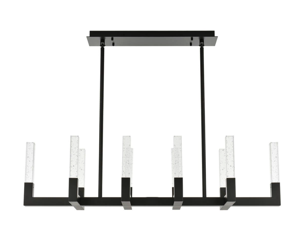 10 Light 48 inch Adjustable CCT LED Crystal Linear Light in Black (item # 128)
