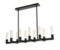 10 Light 48 inch Adjustable CCT LED Crystal Linear Light in Black (item # 128)