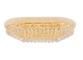 18 Light 50 Inch Flush Mount In Gold With Royal Cut Clear Crystal (item # 127)