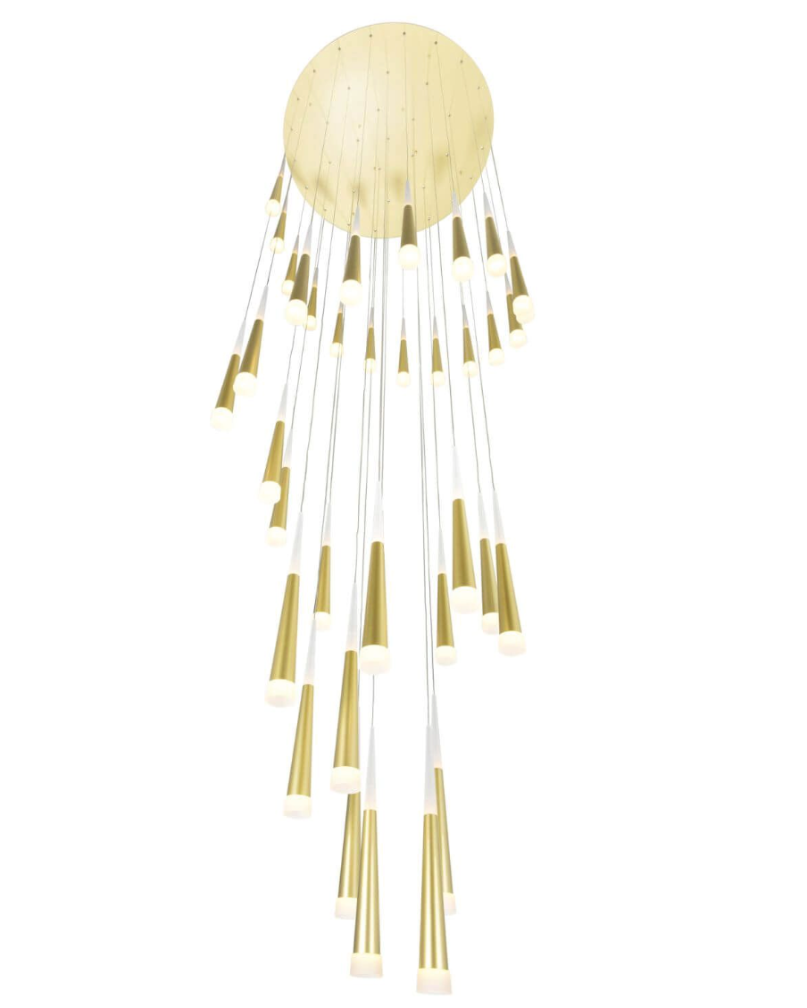 40 Inch LED Multi Light Pendant in Satin Gold (item # 124)