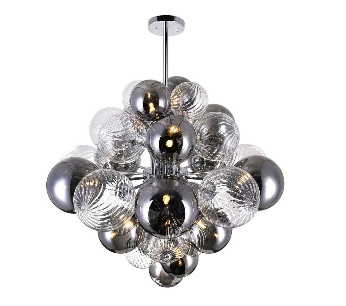 15 Light 25 Inch LED Down Chandelier in Chrome (item # 121)