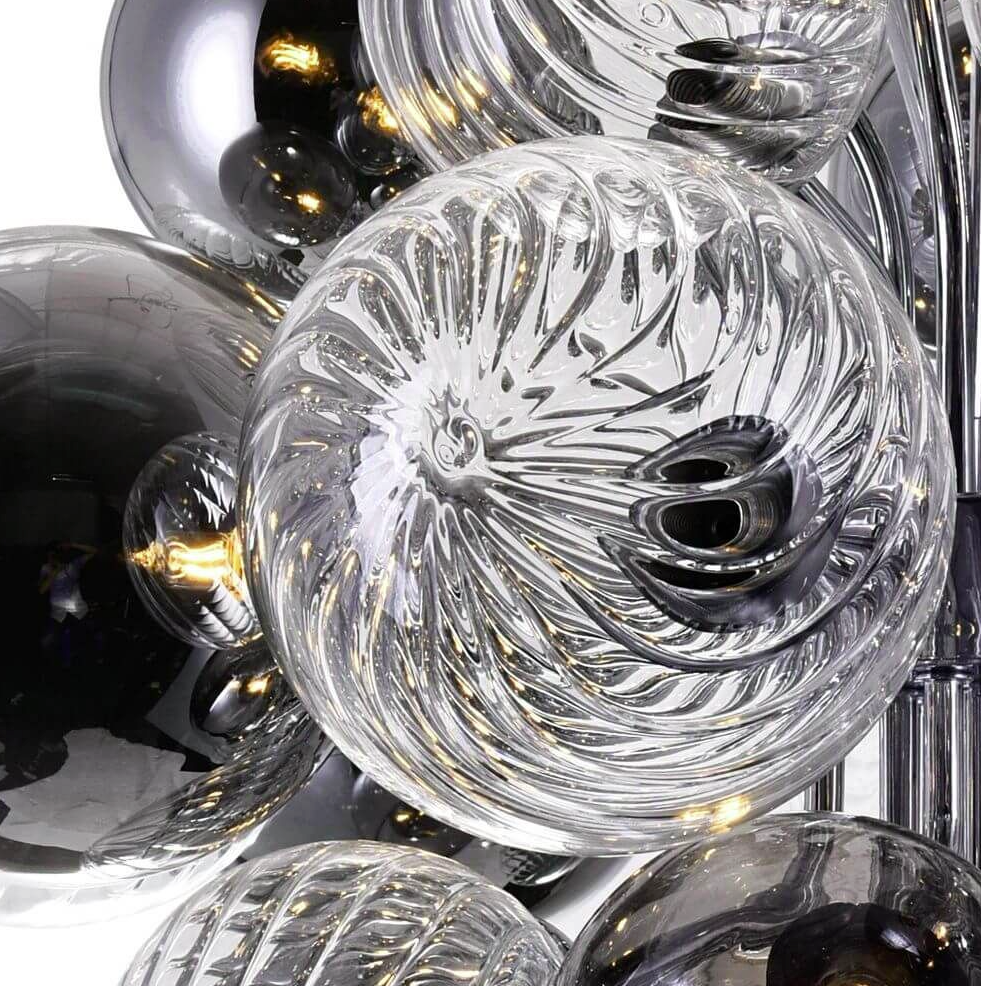 15 Light 25 Inch LED Down Chandelier in Chrome (item # 121)