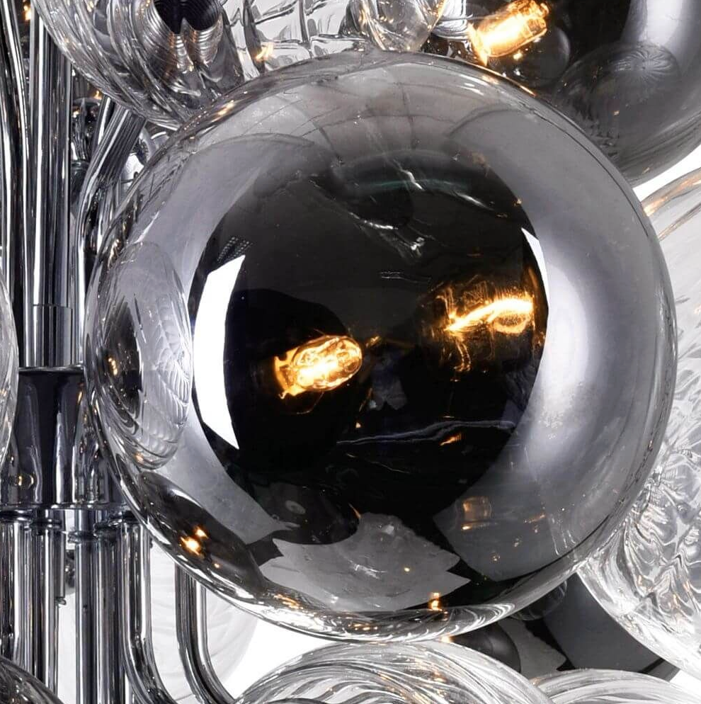 15 Light 25 Inch LED Down Chandelier in Chrome (item # 121)