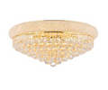 12 Light 24 Inch Flush Mount In Gold With Royal Cut Clear Crystal (item # 119)