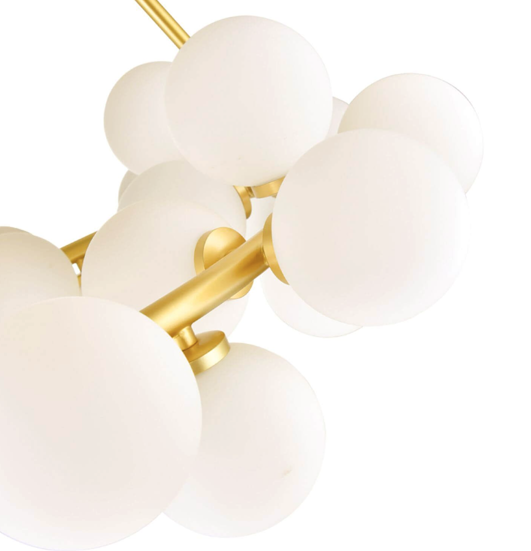 25 Light 26 Inch Chandelier in Satin Gold with Frosted Glass (item # 117)