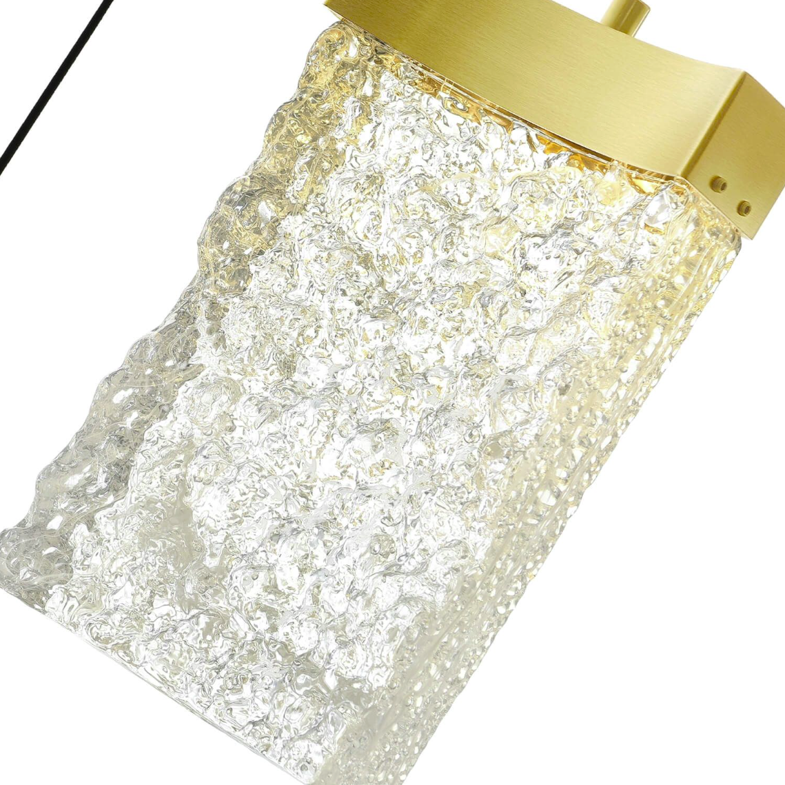 36 inch LED Chandelier in Brass with Clear Crystal (item # 116)