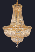 22 Light 22 Inch Crystal Chandelier In Gold With Royal Cut Clear Crystal (item # 115)