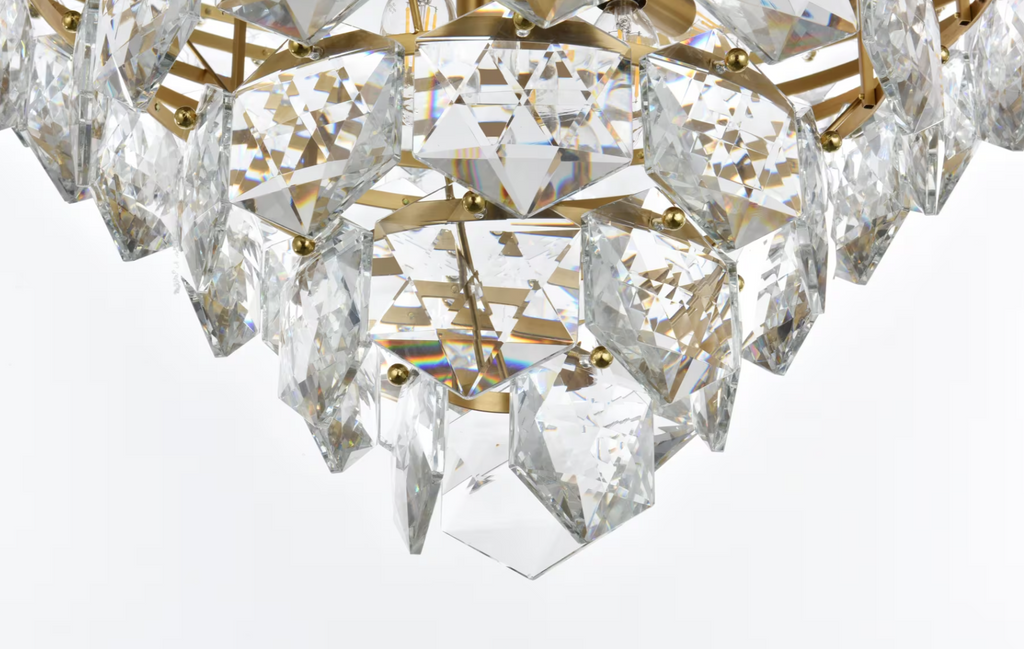 15 Light 32 inch Satin Gold Chandelier Ceiling Light (item # 112)