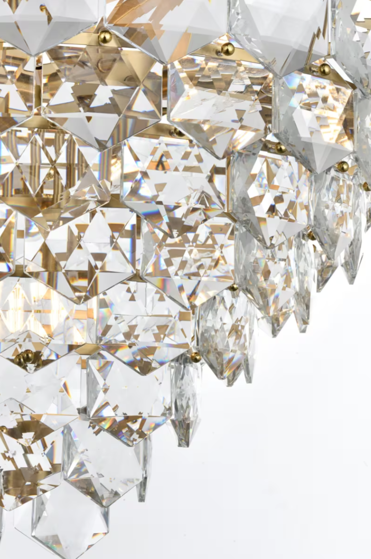 15 Light 32 inch Satin Gold Chandelier Ceiling Light (item # 112)