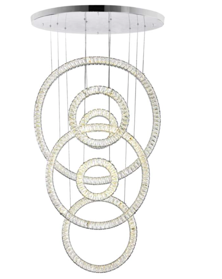 34 inch LED Chandelier in Chrome (item # 110)