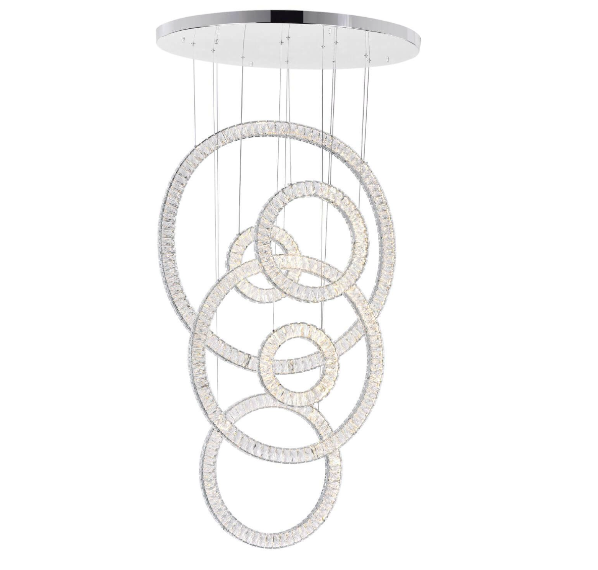 34 inch LED Chandelier in Chrome (item # 110)