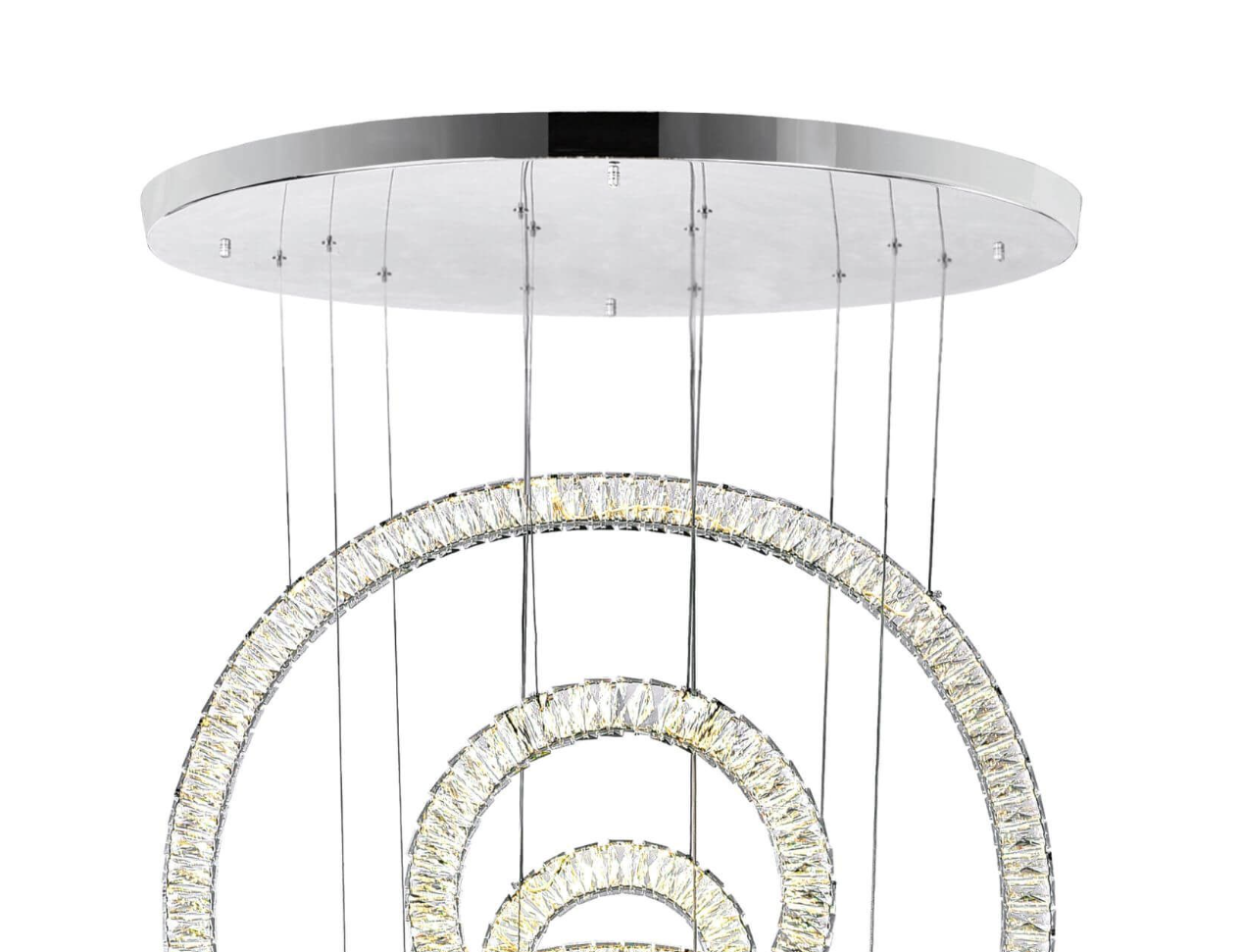 34 inch LED Chandelier in Chrome (item # 110)