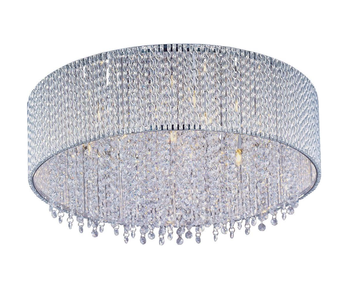 7 Light 17 Inch Flush Mount In Polished Chrome (item # 109)