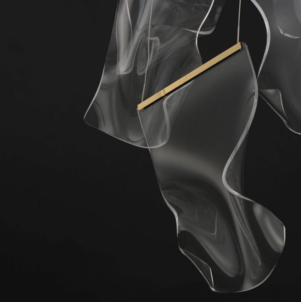 28 inch Multi-Light LED Chandelier in French Gold with Patterned Acrylic (item # 105)