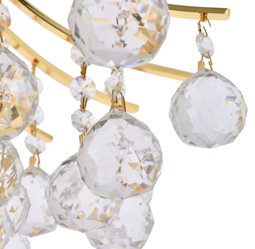 10-Light 19" Wide Gold and Crystal Chandelier (item # 102)