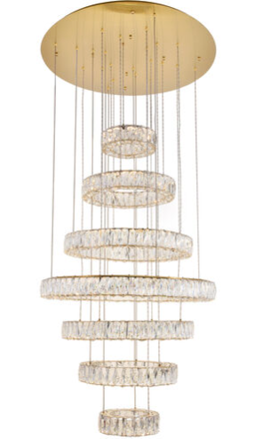 34 inch Gold Chandelier Ceiling Light (item # 141)