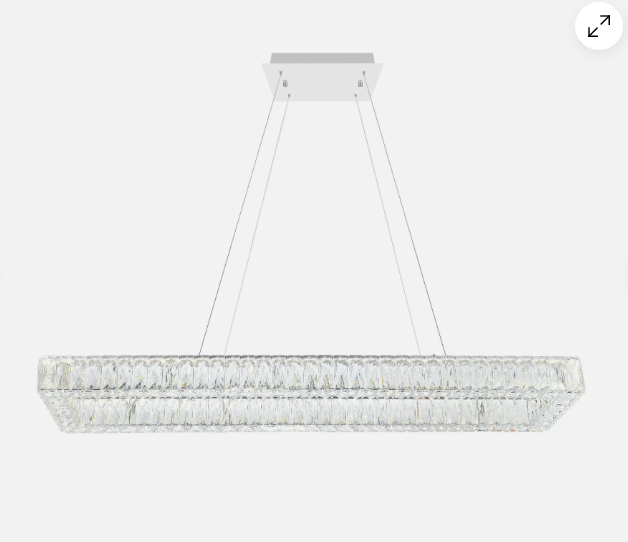 44'' Chrome Rectangular Chandelier (item # 133)