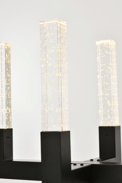 10 Light 48 inch Adjustable CCT LED Crystal Linear Light in Black (item # 128)